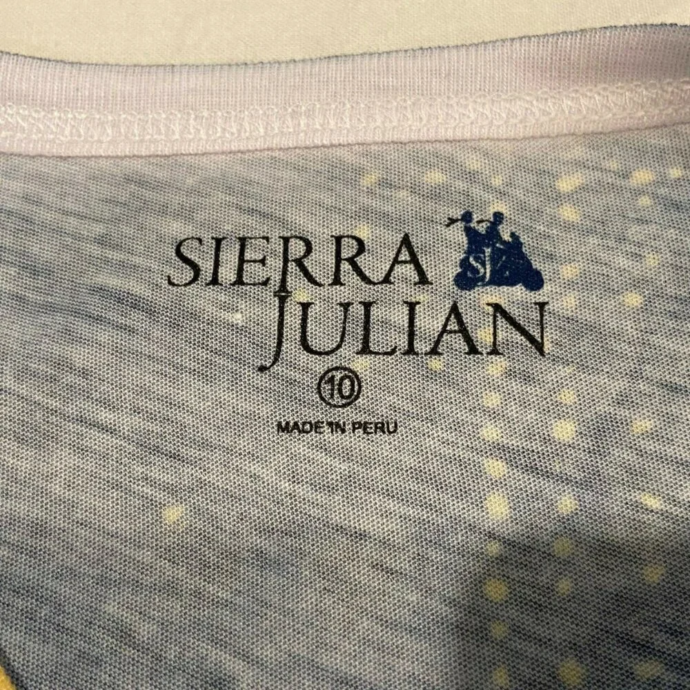 NEW sz 10 Girls Sierra Julian Long Sleeves School Dress Blue‎ Yellow w/Plaid